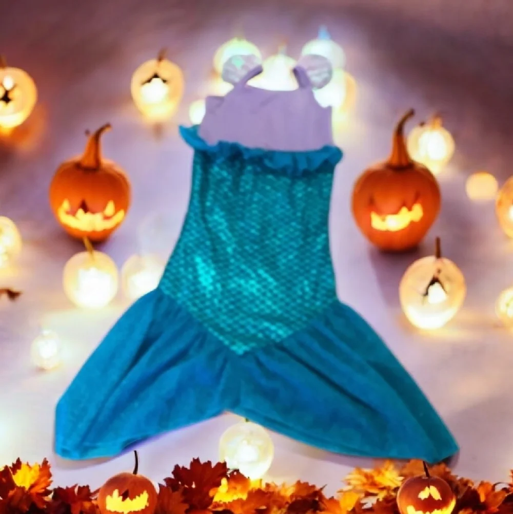 Mermaid 🧜‍♀️ Halloween costume BLFUELYMOST size Med 7/8 blue purple cute